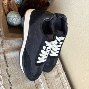 New black platform sneakers size 7.5